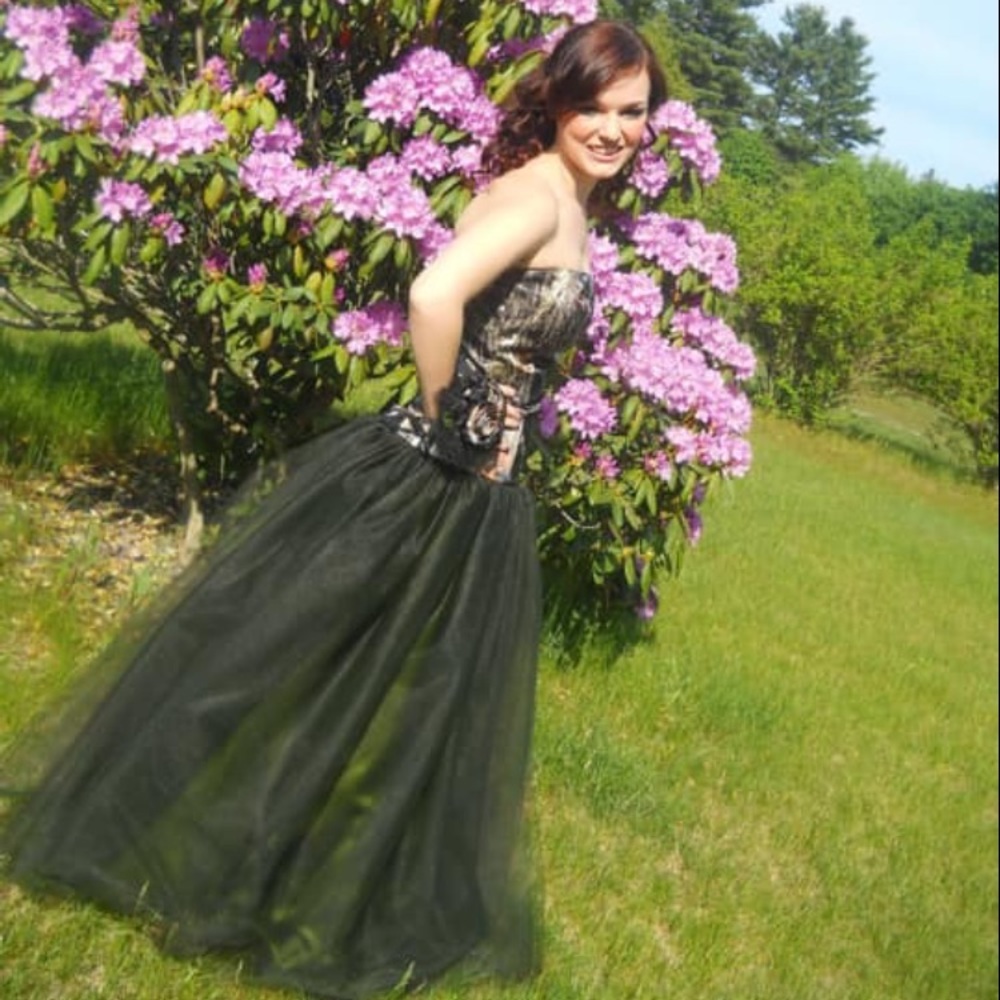 Custom Camo Formal Prom Dress
